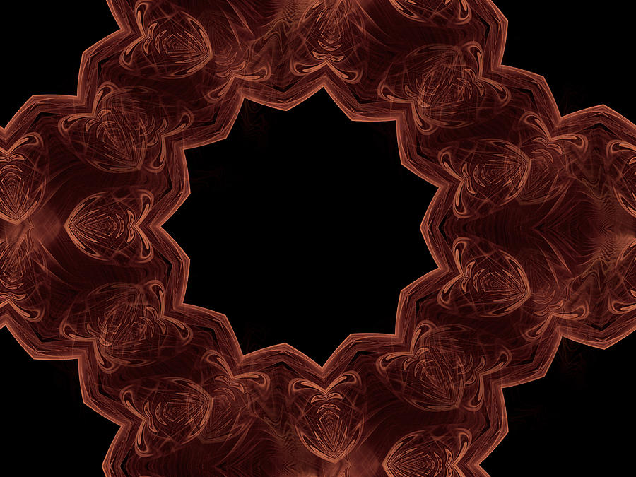 Seamless Kaleidoscope Copper Digital Art by Ernst Dittmar