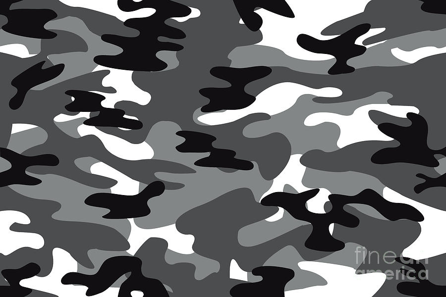 Seamless Vector Background Of Gray Woodland Camouflage Digital Art by  Charnsit Ramyarupa - Fine Art America