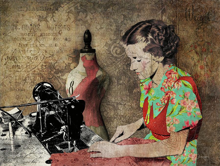 Seamstress Digital Art by Looking Glass Images