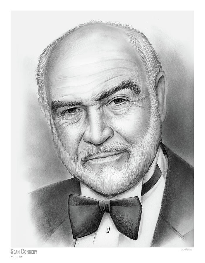 Sean Connery Drawing - Sean Connery by Greg Joens