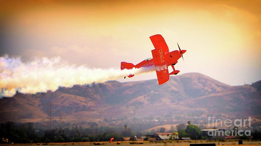 Sean Tucker and the Oracle Biplane Photograph by Gus McCrea