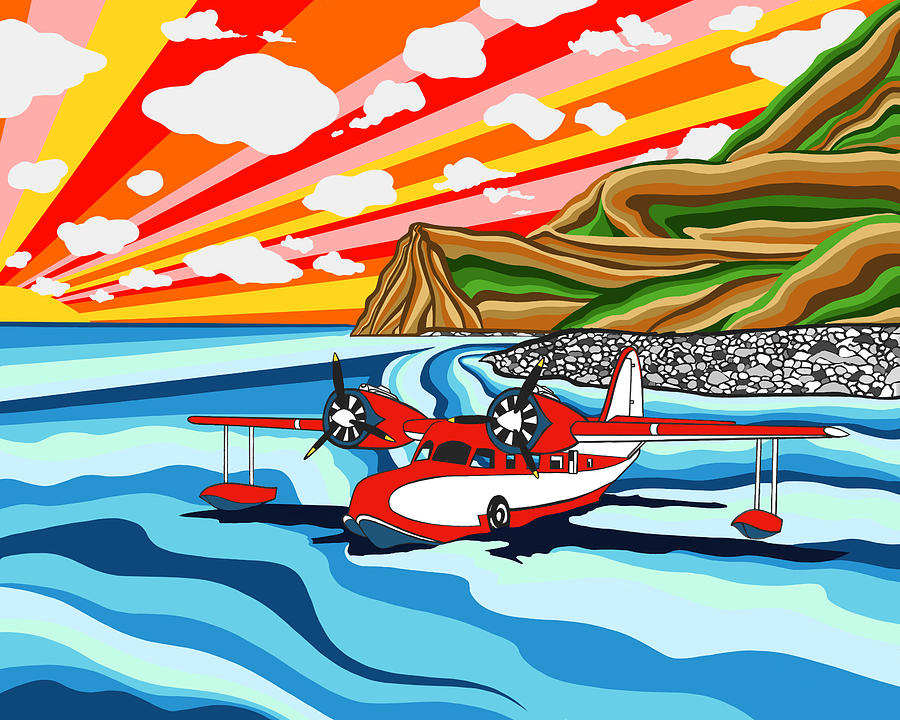 Seaplane Digital Art - Seaplane 2 by Carlos Martinez Seaplane Digital Art - Seaplane 2 by Carlos Martinez