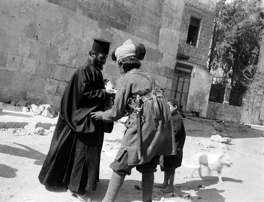 Searching a Greek Priest for Arms 1920 Photograph by Munir Alawi