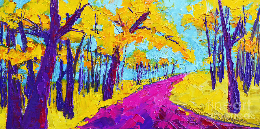 Searching Within - Enchanted Forest Collection - Modern Impressionist Landscape Art - Palette Knife Painting by Patricia Awapara