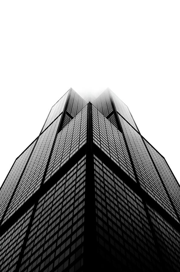 Sears Tower in Cluds Photograph by Sebastian Musial