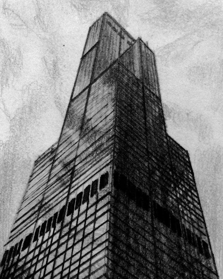 skyscraper drawing perspective