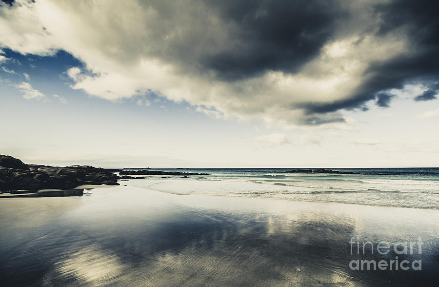 Seas and storm cloud reflections Photograph by Jorgo Photography