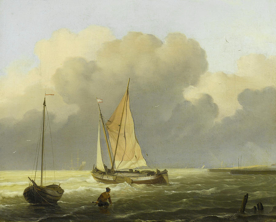 Seas off the Coast Painting by Ludolf Bakhuysen