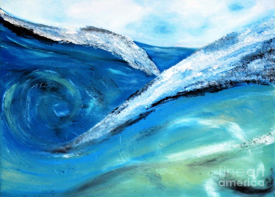 Seascape #2 Mixed Media by Tracey Lee Cassin