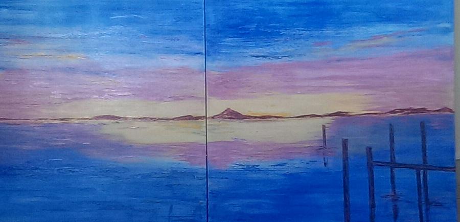 Sunset Painting - Seascape 7 by Judi Goodwin
