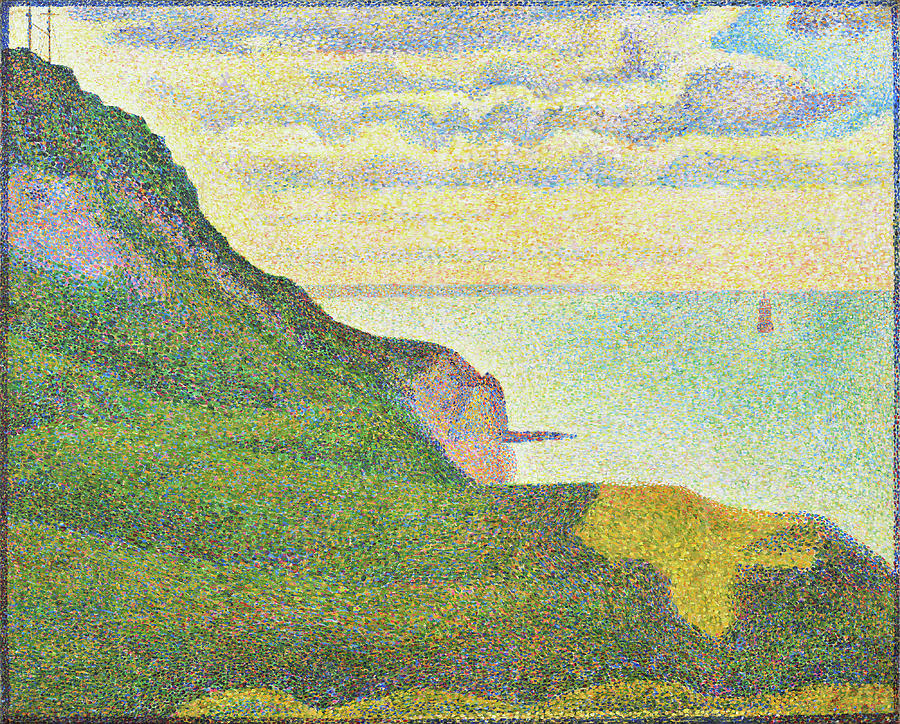 Seascape at Port-en-Bessin, Normandy Painting by Georges Seurat 