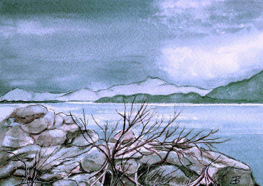Mountain Painting - Seascape by Brenda Owen