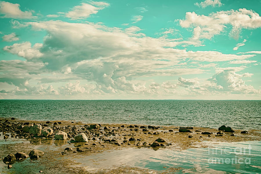 Seascape cloudscape Retro Effect Photograph by Antony McAulay
