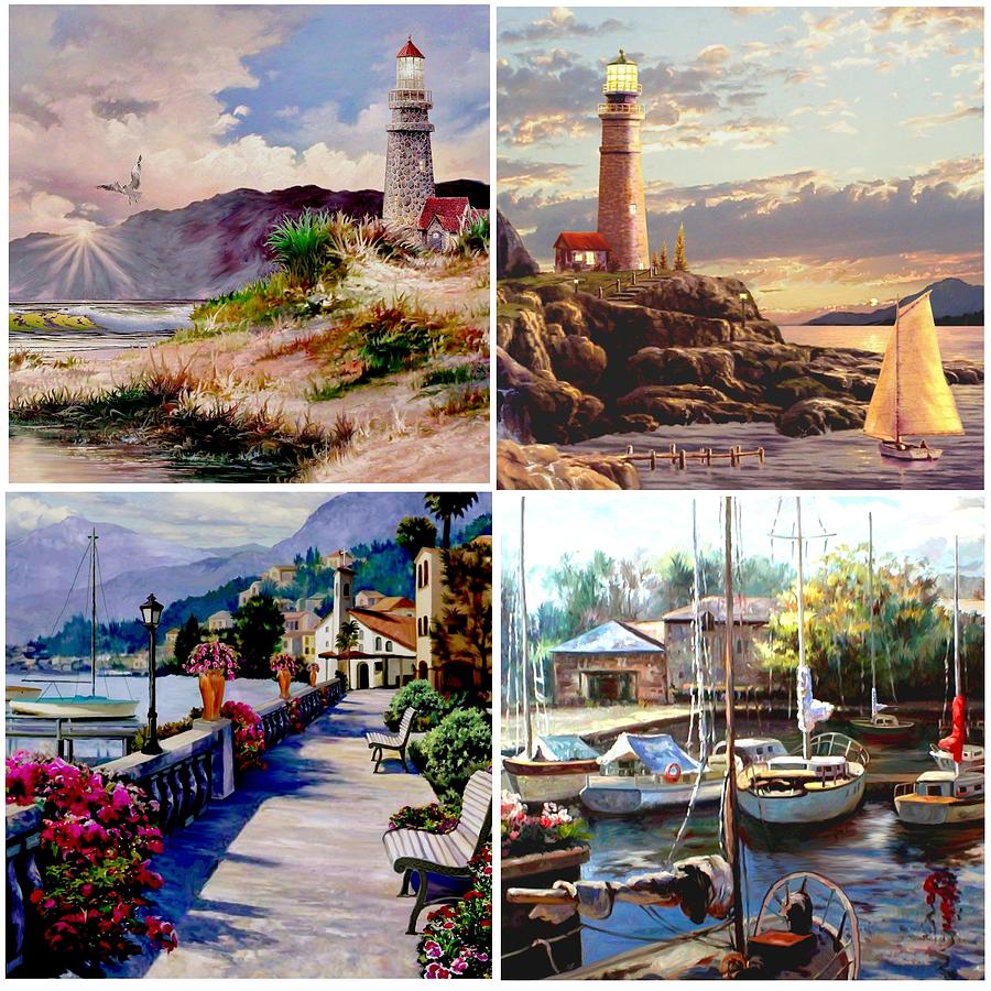 Seascape gallery Painting by Ron Chambers
