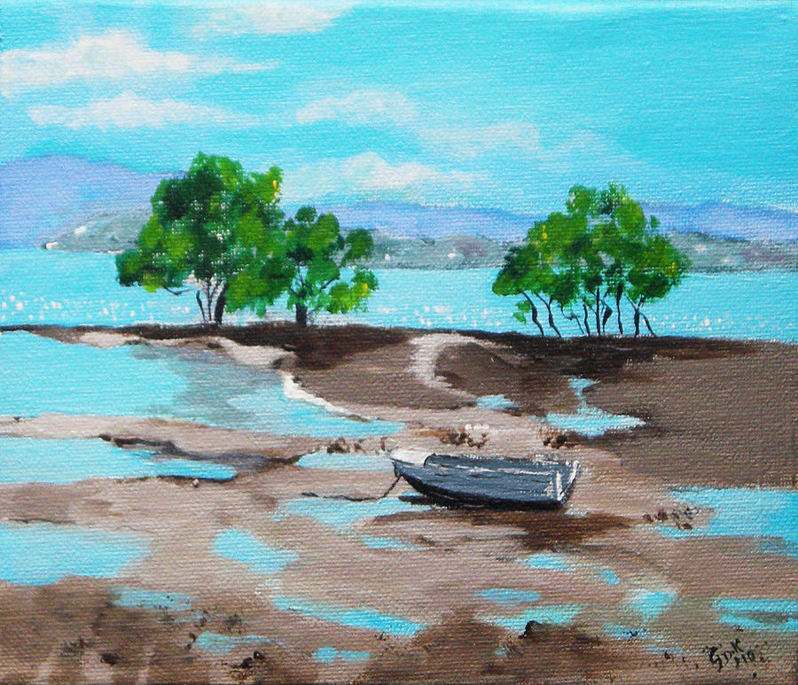 Tree Painting - Seascape by Gloria Dietz-Kiebron