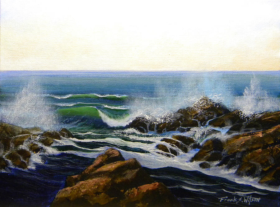 Seascape Painting - Seascape Study 5 by Frank Wilson