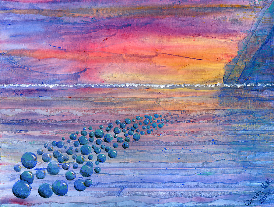 Seascape Sunrise Painting by Wendy Keeney-Kennicutt