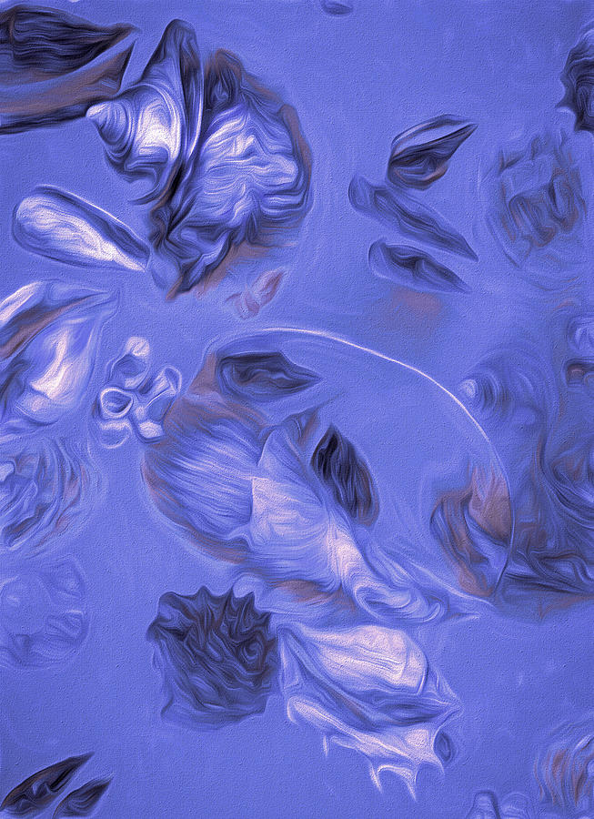 Seashell Medley in Violet Mixed Media by Lynda Lehmann