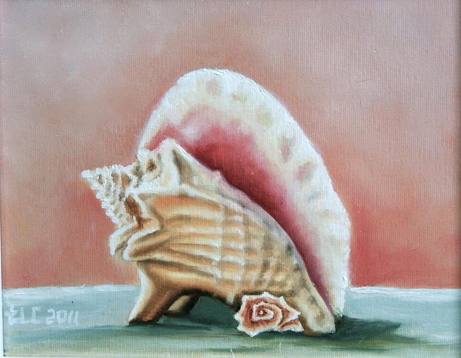 Seashell Painting by Theresa Cangelosi
