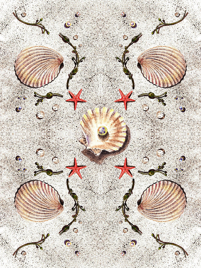 Seashells Classic Dance Painting by Irina Sztukowski