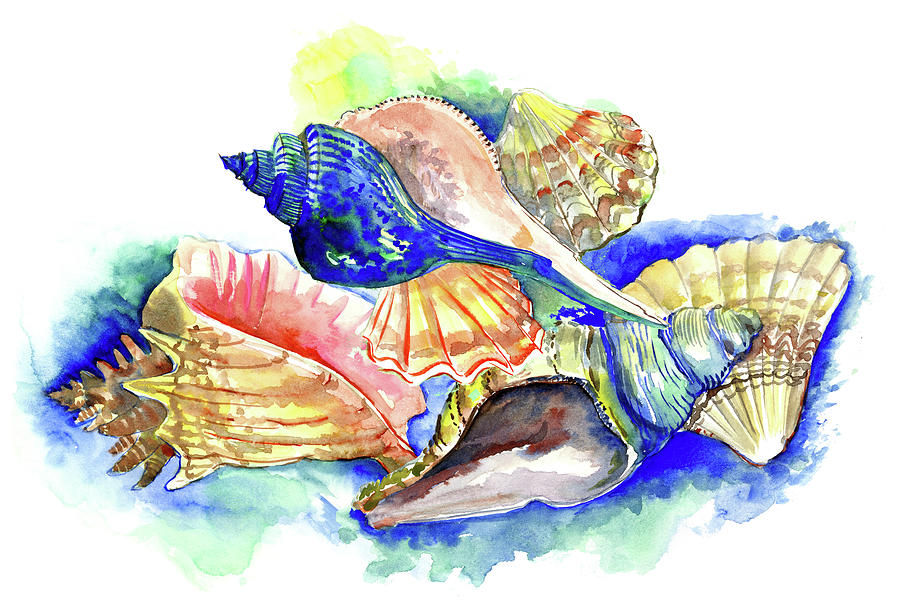 Seashells Painting by Suren Nersisyan