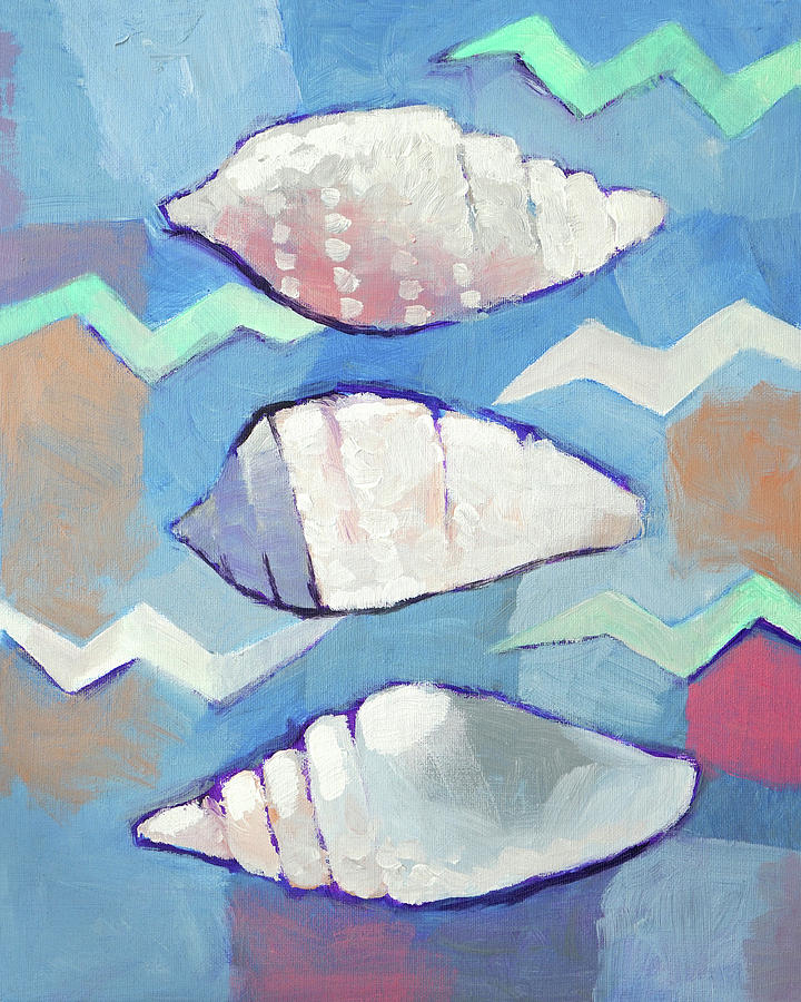 Seashells Trio Painting by Lutz Baar