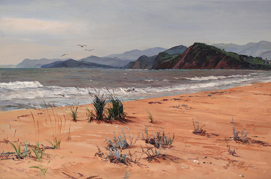 Summer Painting - Wind on the seashore. by Galina Gladkaya