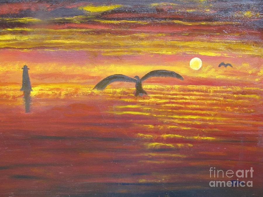 Seashore Sunset Painting by Anthony Morretta