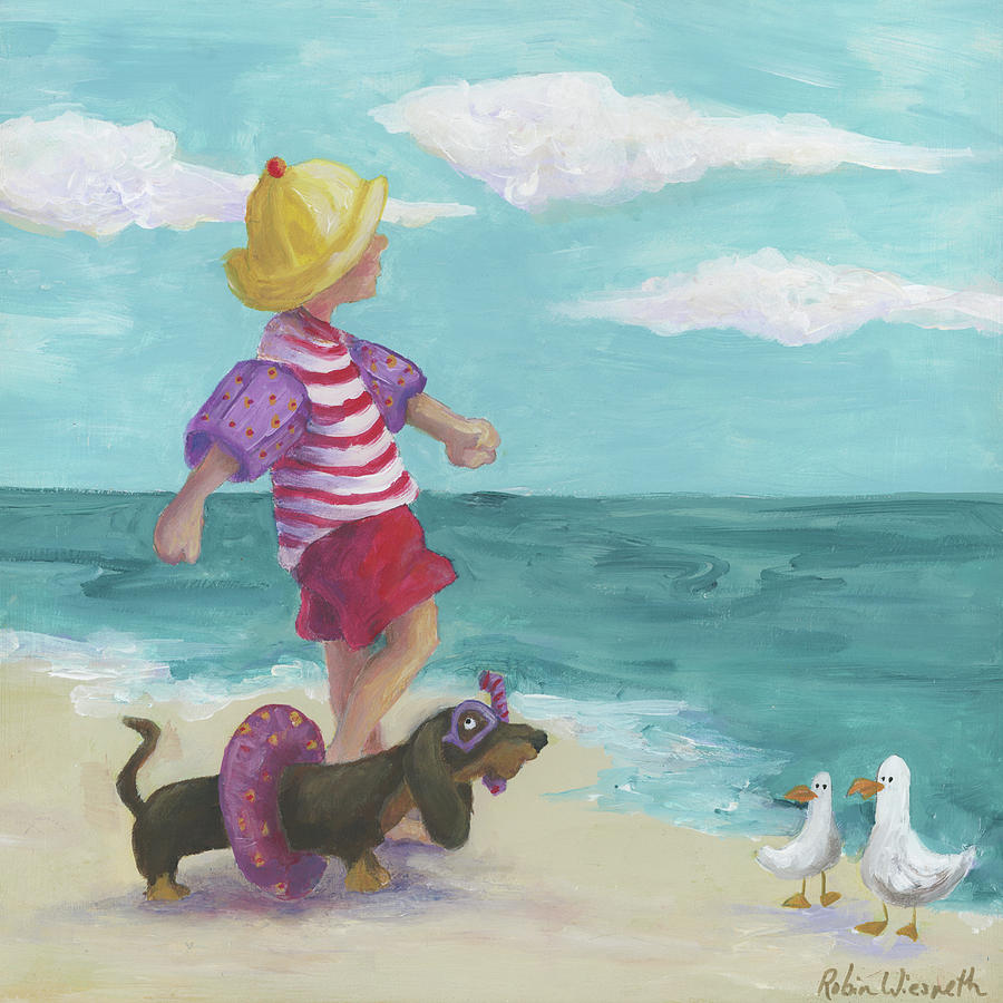 Seaside 2 Painting by Robin Wiesneth