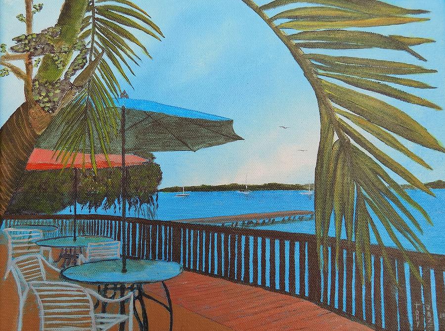 Seaside Balcony Painting