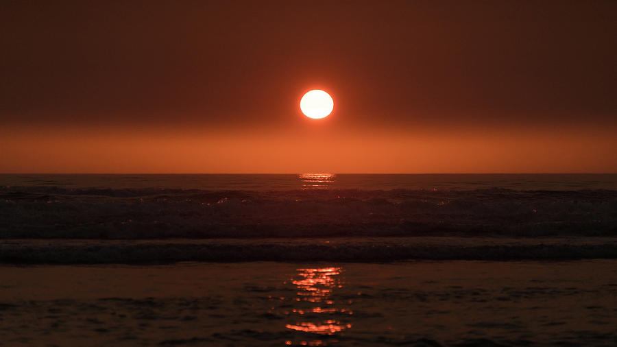 Seaside Beach Oregon Sunset Photograph by Lawrence S Richardson Jr