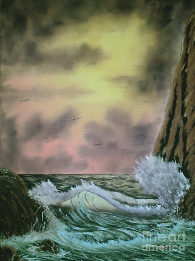Seaside Cliffs Painting by Jim Saltis