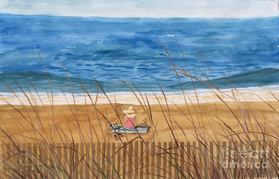 Seaside solitude  Painting by Christine Lathrop