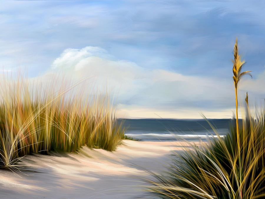 Seaside Path Digital Art by Anthony Fishburne