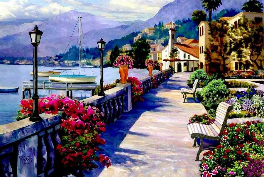 Seaside Pathway Painting by Ron Chambers