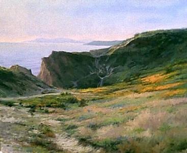 Seaside Poppies Painting by Chuck Marshall Seaside Poppies Painting by Chuck Marshall
