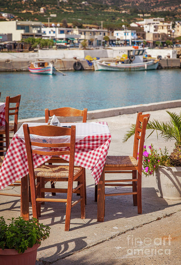 Seaside restaurant Crete Photograph by Sophie McAulay