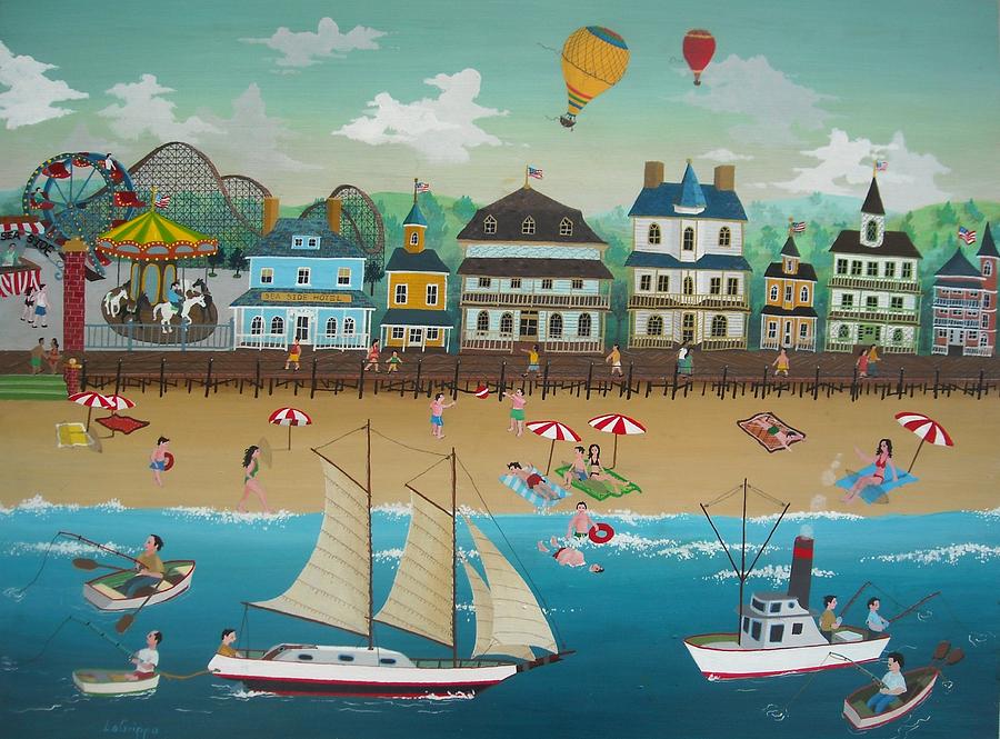 Seaside Painting by Robert  Logrippo