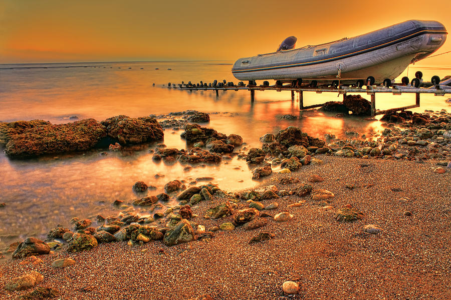 Sunset Photograph - Seaside Sunset by Nadia Sanowar