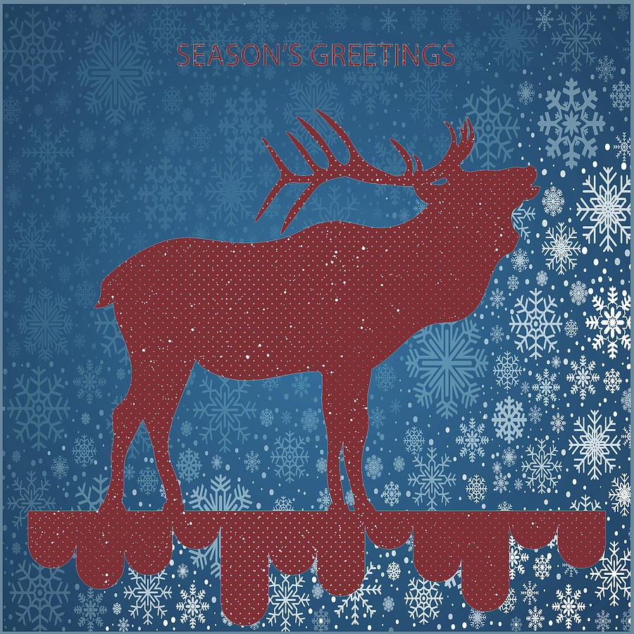 Seasonal Greetings Artwork Digital Art by Lena Owens - OLena Art Vibrant Palette Knife and Graphic Design