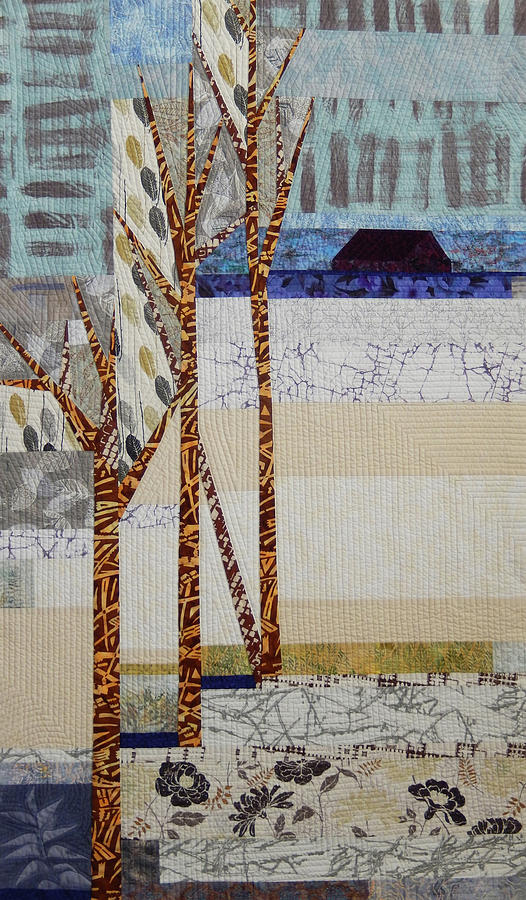 Landscape Tapestry - Textile - Seasonal Remembrance by Linda Beach Landscape Tapestry - Textile - Seasonal Remembrance by Linda Beach