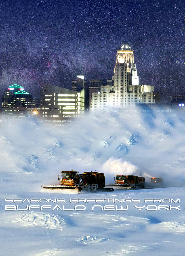 Buffalo Digital Art - Seasons Greetings From Buffalo by Peter Chilelli