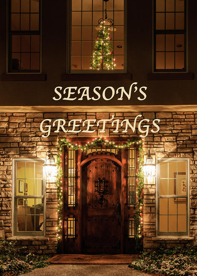 Seasons Greetings Greeting Card Photograph by Joni Eskridge