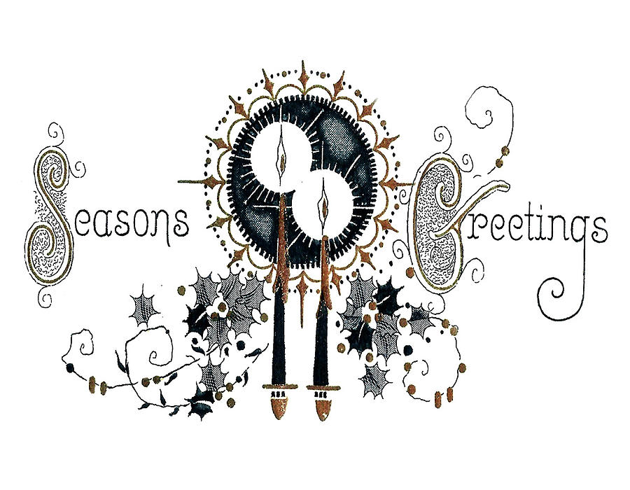 Winter Digital Art - Seasons greetings by Long Shot