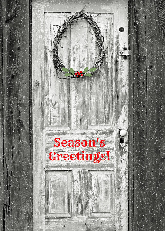 Christmas Photograph - Seasons Greetings Spring Mills Memories by Dark Whimsy