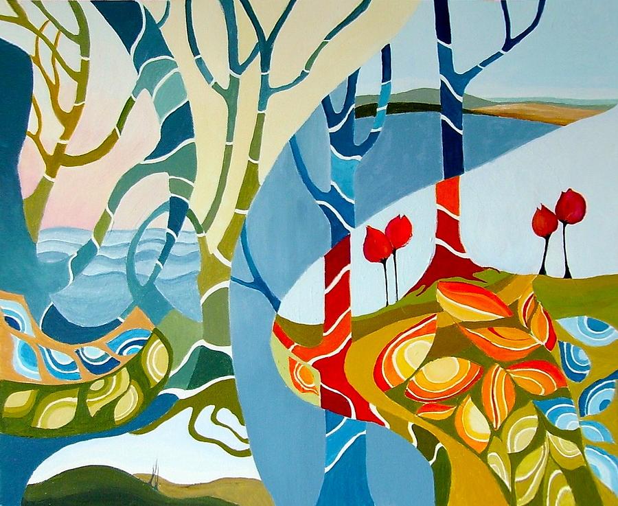 Water Painting - Seasons Of Creation by Carola Ann-Margret Forsberg Water Painting - Seasons Of Creation by Carola Ann-Margret Forsberg