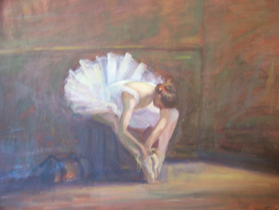 Seated ballerina Painting by Bart DeCeglie