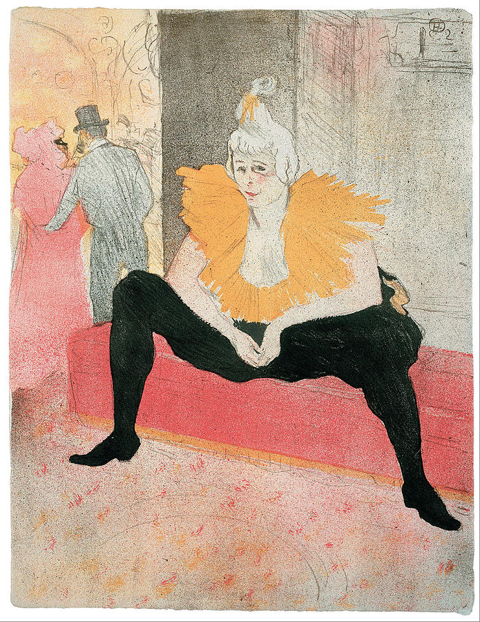 Seated Clowness Painting by Henri De Toulouse-Lautrec