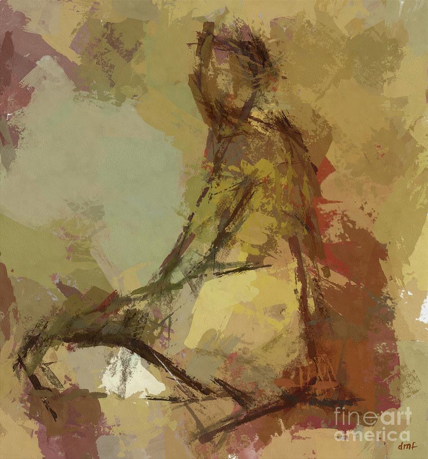 Seated Figure Painting by Dragica Micki Fortuna
