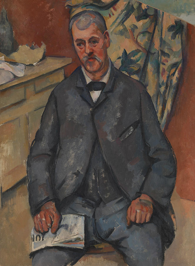 Seated Man  Painting by Paul Cezanne